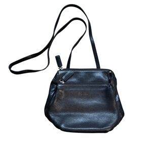 Fossil Black Leather Mini Small Crossbody Bag Organizer Vintage L14